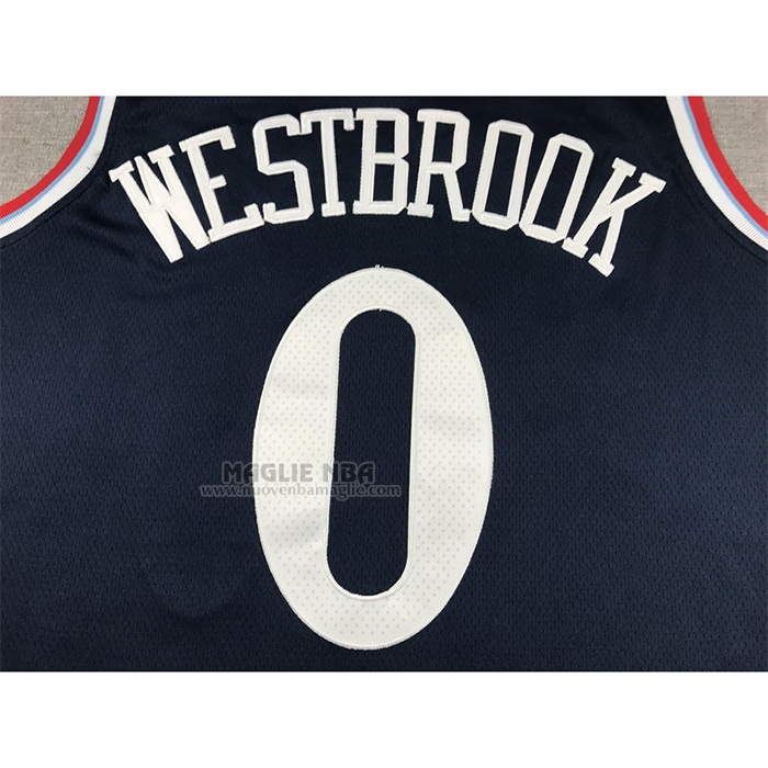 Maglia
 Russell Westbrook NO 0 Los Angeles Clippers Icon 2024-25 Blu
